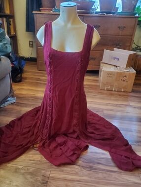 Amelia Maxi Overdress Burgundy Wine